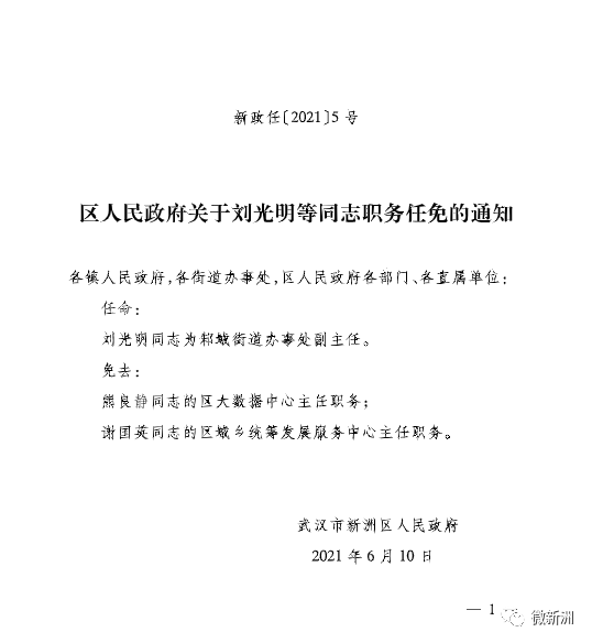 上滩村民委员会人事最新任命公告